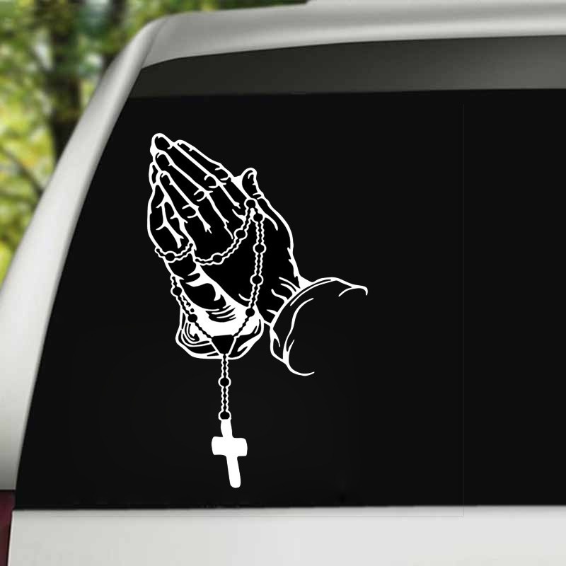 1 Pc Sticker Decal Dekorasi Motor Dan Mobil Motif Tulisan Doa Yesus