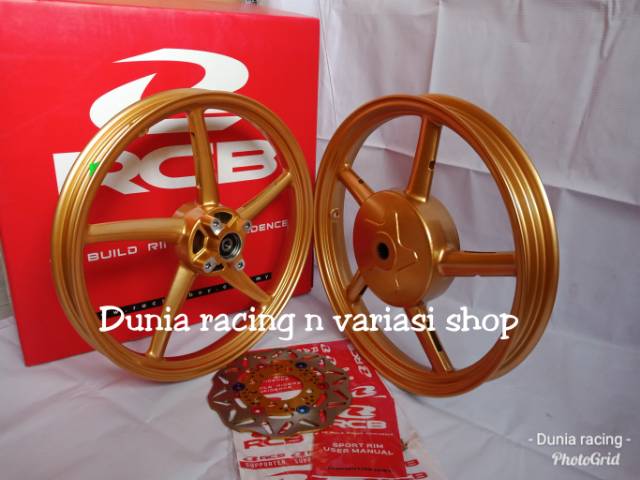 Velg RCB Mio m3 Mio z Xeon X Ride 125 Soul GT 125 Velg RCB SP522 palang 5 gold + piringan