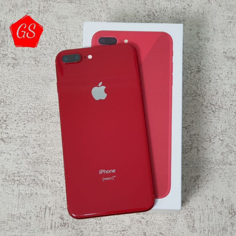 IPHONE 8 Plus 64GB 256GB Second Fullset Original Mulus / Like new-Red