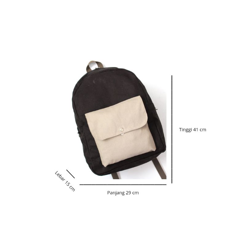 Celah Langit Claire Backpack l Tas Ransel Kanvas