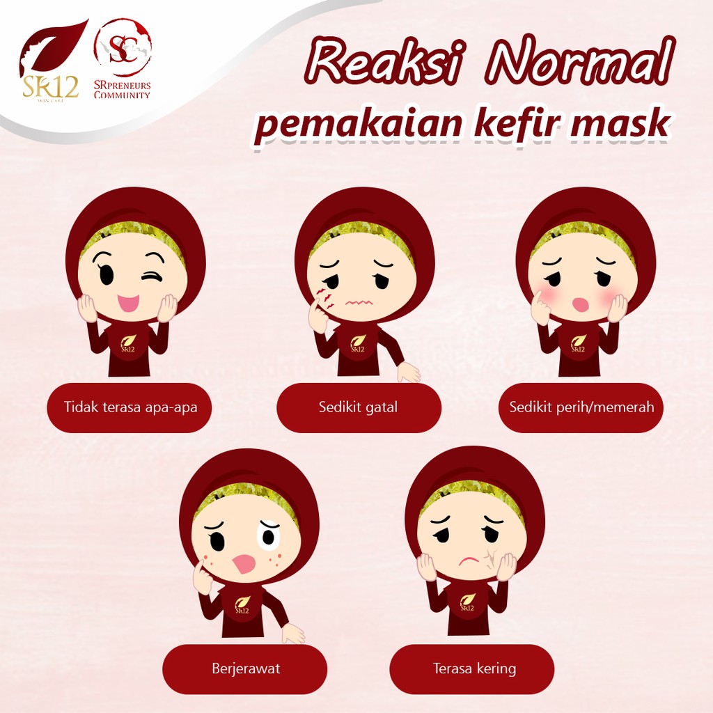 MASKER KEFIR SUSU BPOM TERBAIK SR12 MILK KEFIR ORIGINAL TERAMPUH UNTUK KULIT KUSAM &amp; KERING