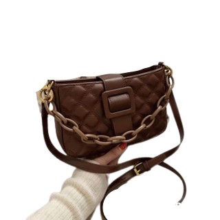 Tas rantai wanita premium croco bags tas selempang wanita tas rantai belt bag retro chain elegant