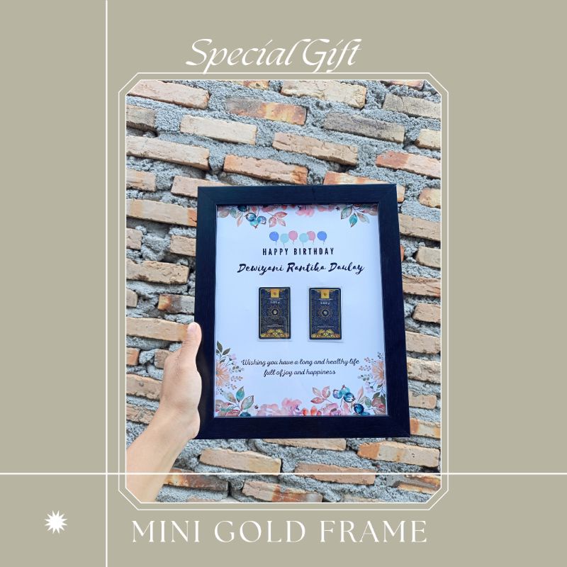 GIFT FRAME / MINI GOLD 0,025 gram