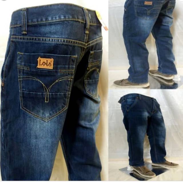 Celana lois original / celana standar pria / celana mod3l slimfit panjang pria / bahan denim import.