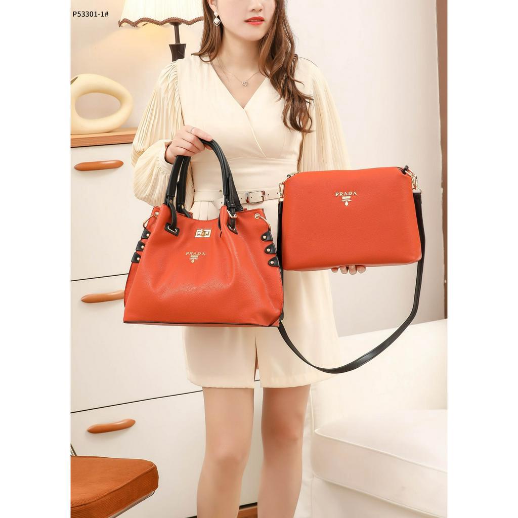 P53301-1 Leather Bag With Slingbag