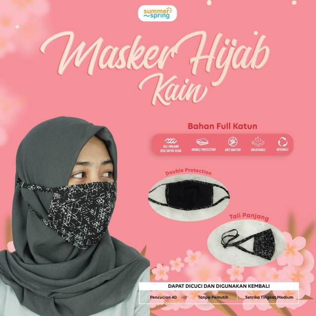 Masker Hijab Summerspring Motif Batik 100% Cotto