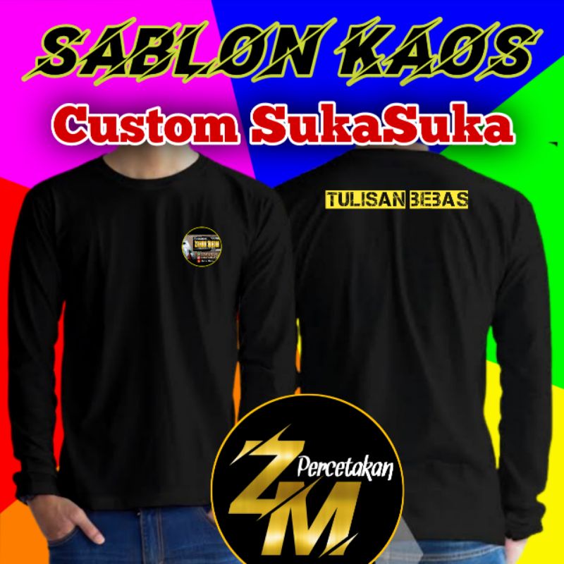 Kaos Sablon Satuan, Lengan Panjang