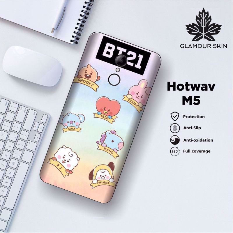 *(Dapat2PCS)* HOTWAV M5 Garskin Case/Stiker Protector Motif BT12