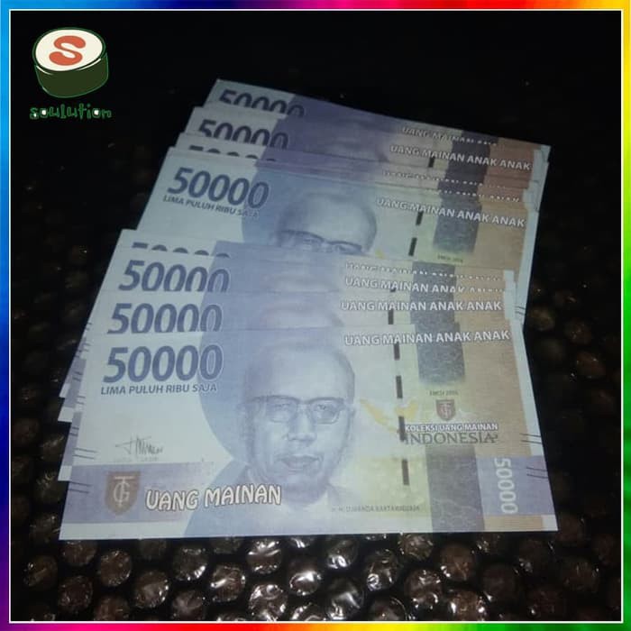 Uang Kertas Mainan Pecahan 50.000 Rupiah