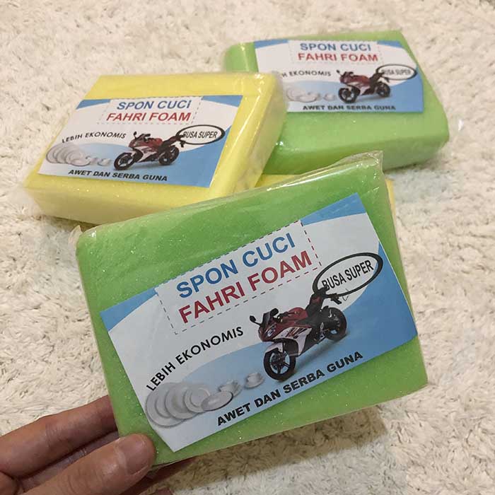 Sponge spons busa cuci kecil motor mobil lap pembersih dapur piring car wash-1pcs