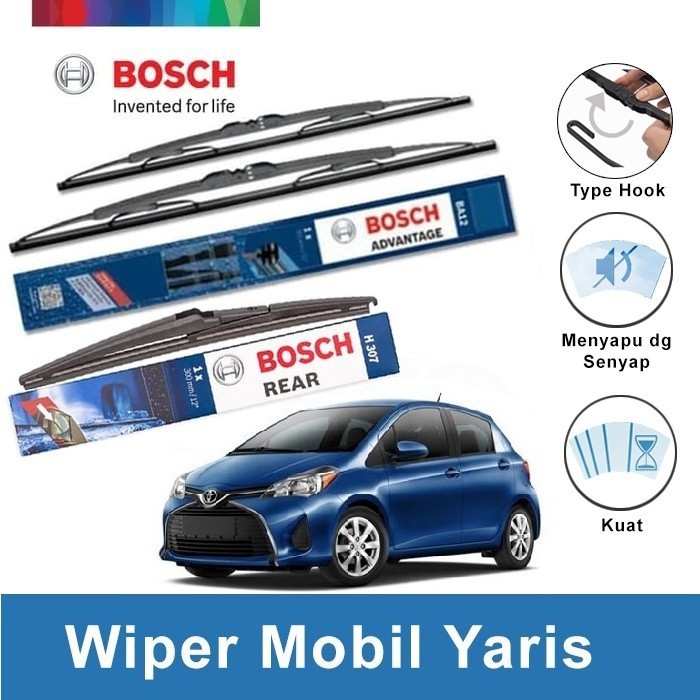 Wiper Depan Belakang All New Yaris BOSCH Set ADVANTAGE