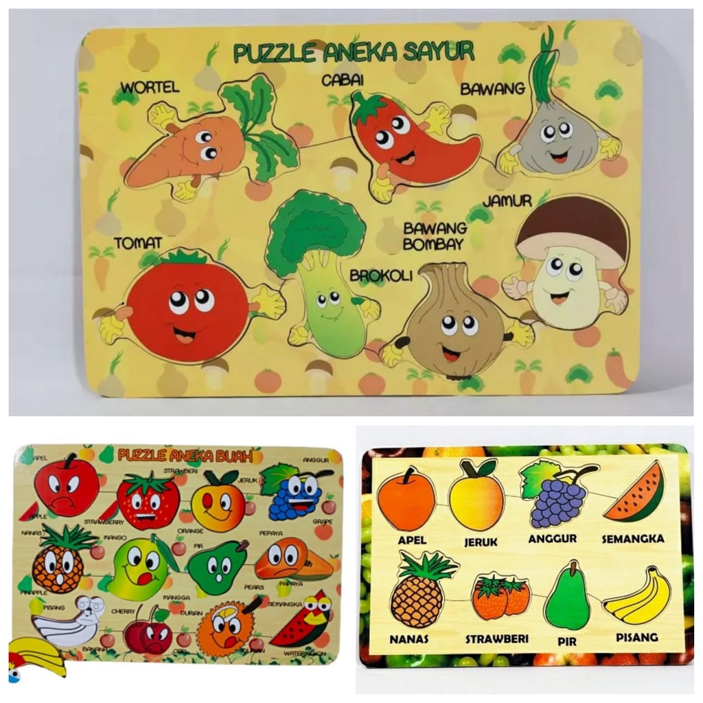 GERAI EDUKATIF - Puzzle Buah & Sayur