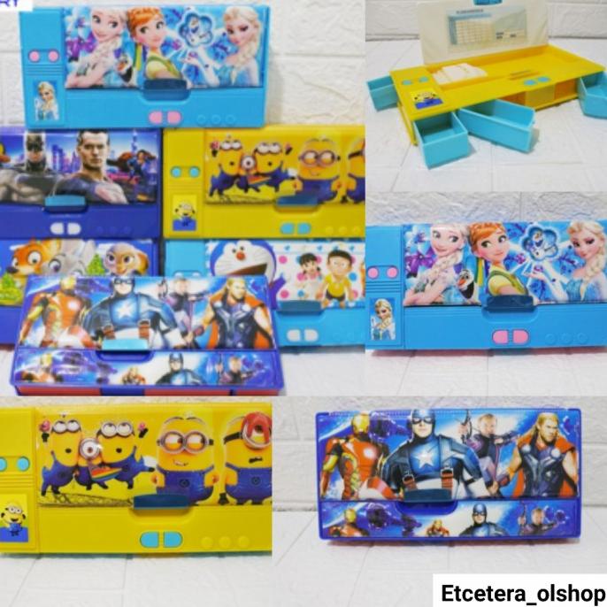 

Tempat pensil magnet pencet tombol karakter anak