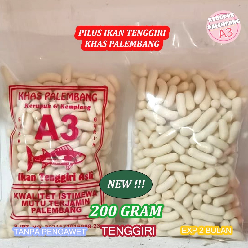 

PILUS IKAN TENGGIRI GETAS KECIL IKAN TENGGIRI SNACK KERUPUK KRUPUK TENGGIRI KHAS PALEMBANG 200 GR