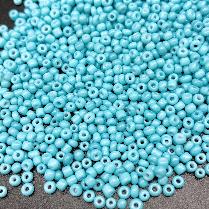 10g 2MM 3MM 4MM Manik-Manik Kaca Czech Kecil Warna Biru Untuk Membuat Perhiasan