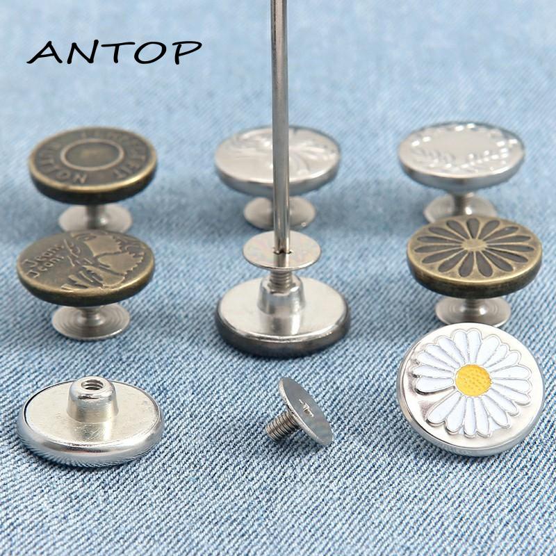 Kancing Metal Universal Tipe Sekrup Dapat Dilepas Untuk Celana Jeans