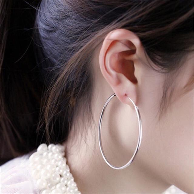 Anting Wanita Bulat Lingkaran Anting Bulat Polos
