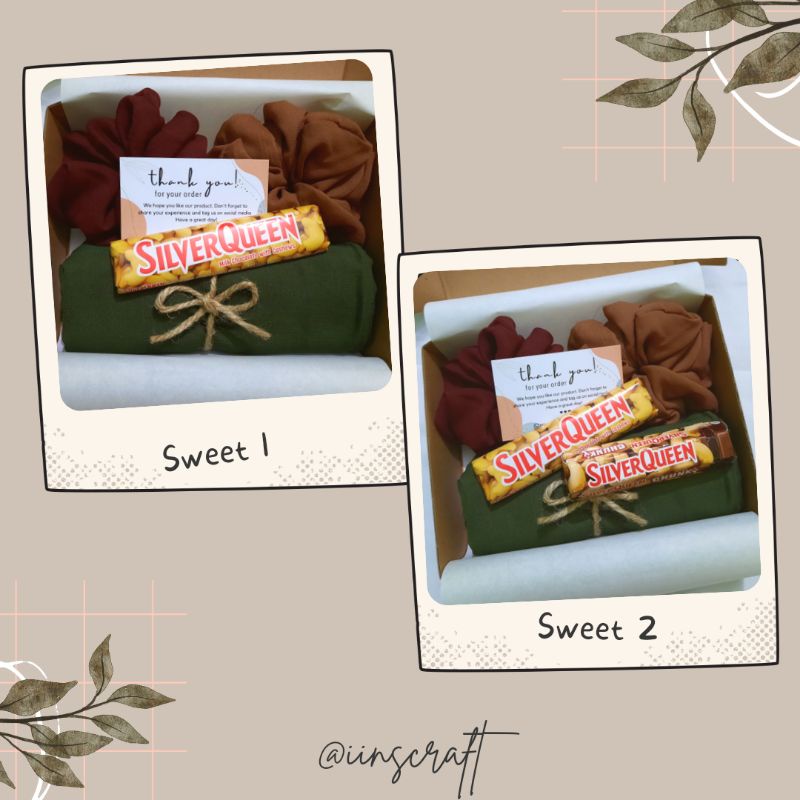 

Hampers hijab murah + coklat silverqueen / kado ultah/ kado wisuda / gift box