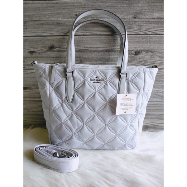 Kate Spade Jae Quilted Nylon Medium Satchel Moonlight