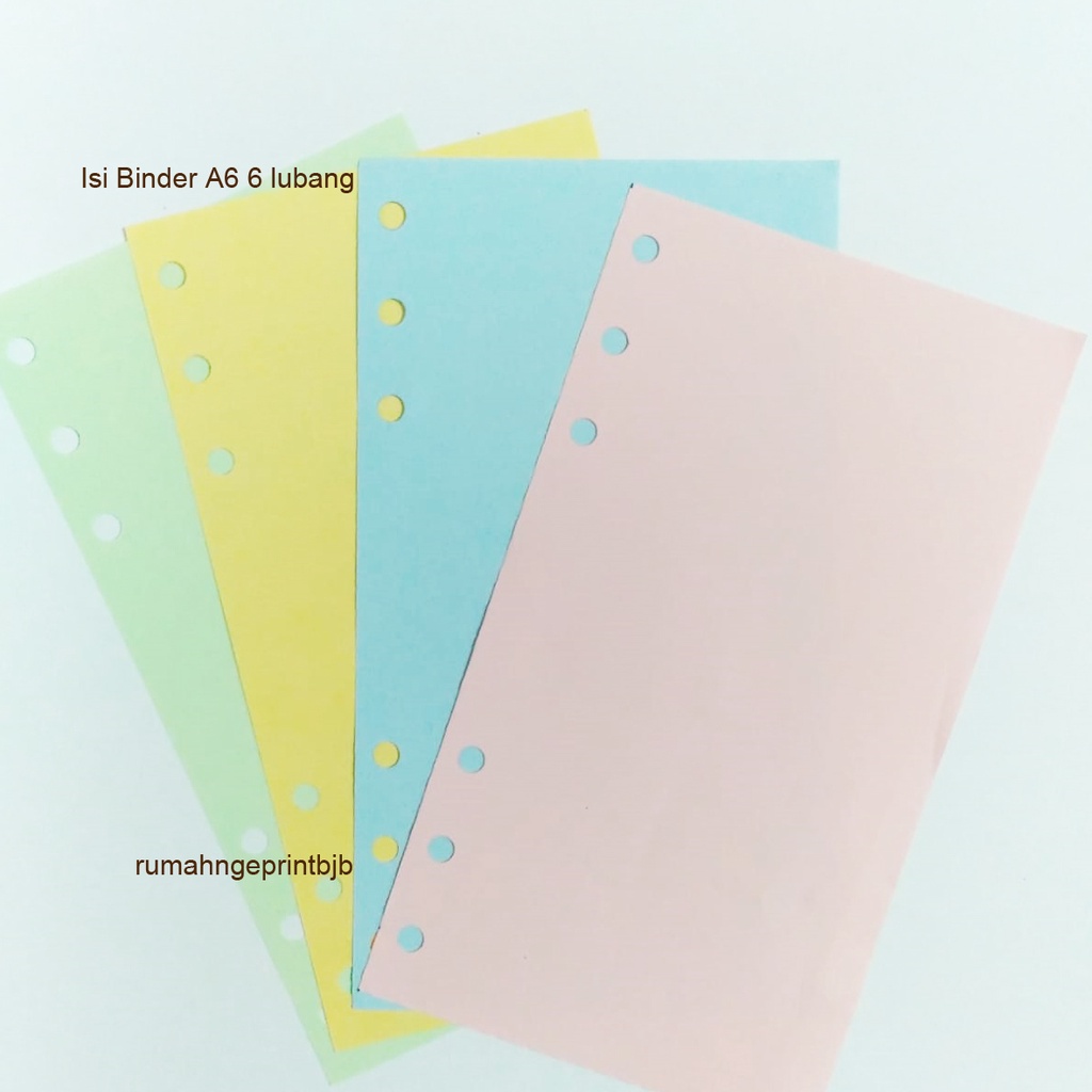

ISI BINDER A6 6 LUBANG MACAROON COLLOR