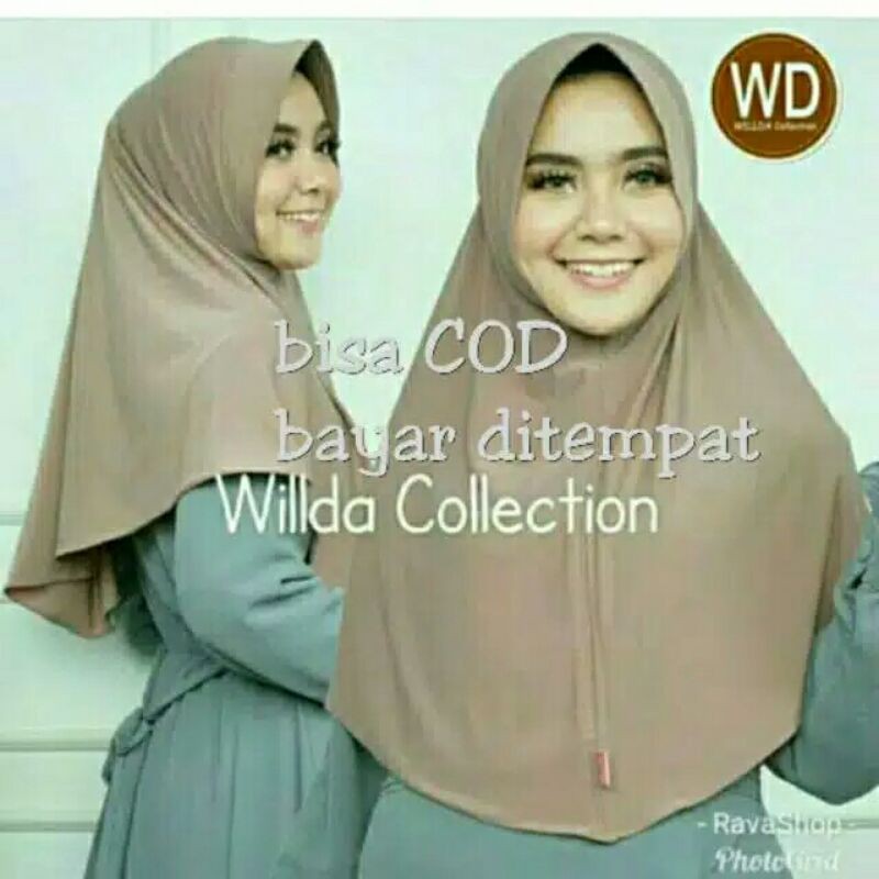 size M ZAHRA WILLDA COLLECTION JILBAB KHIMAR KERUDUNG BERGO wilda