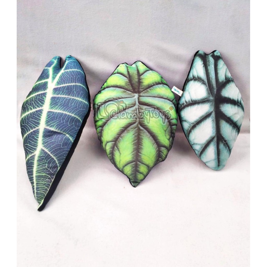 Bantal Custom Daun Alocasia | Bantal Sofa | Bantal Daun Keladi