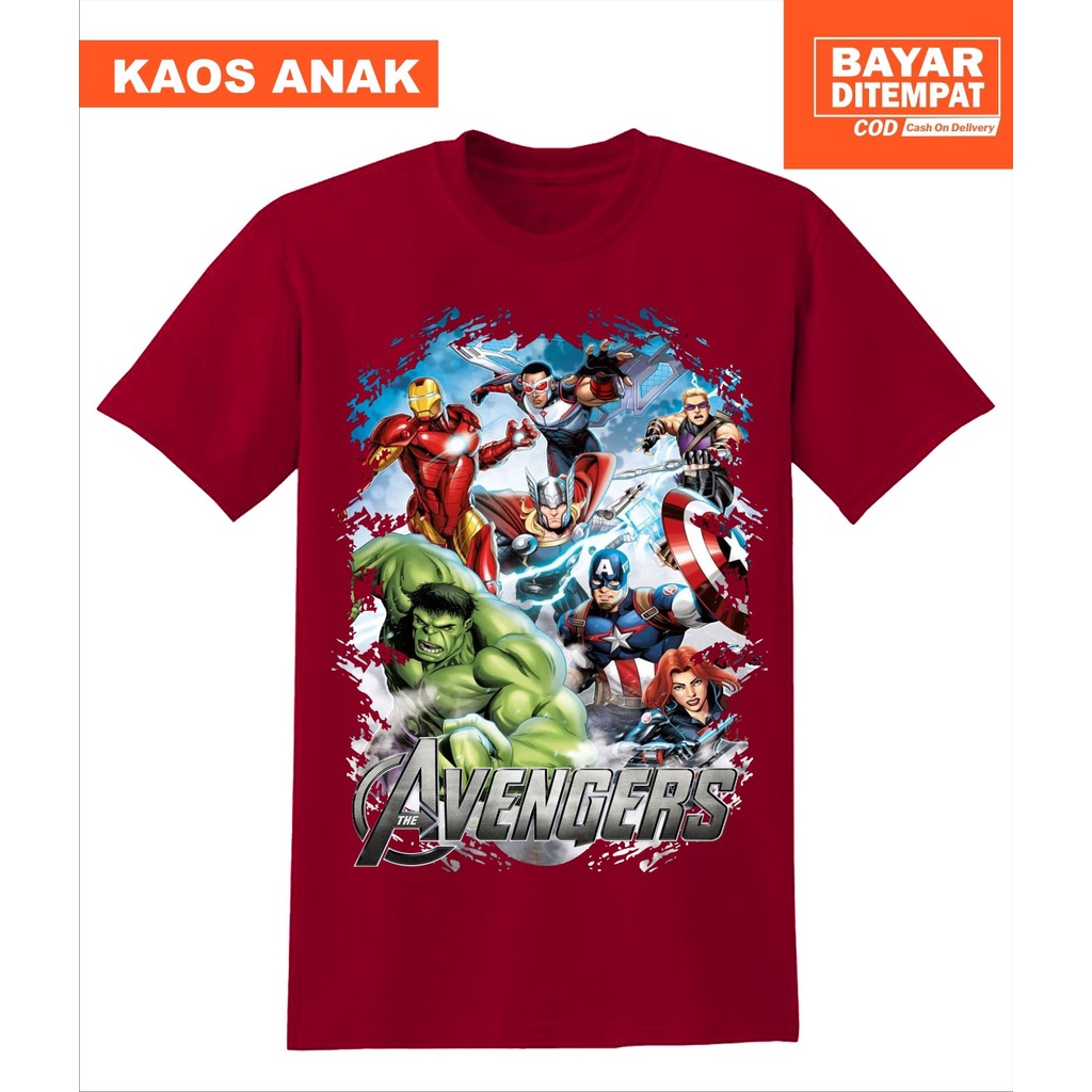 SANDISEAN baju avengers anak | baju anak gambar avengers | baju anak laki laki gambar avengers | baj