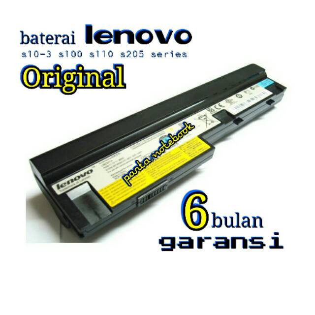 Original Baterai Laptop LENOVO IdeaPad S10-3, S10-3A, S10-3S, S10-3T, S100 , S110, S205, U160, U165