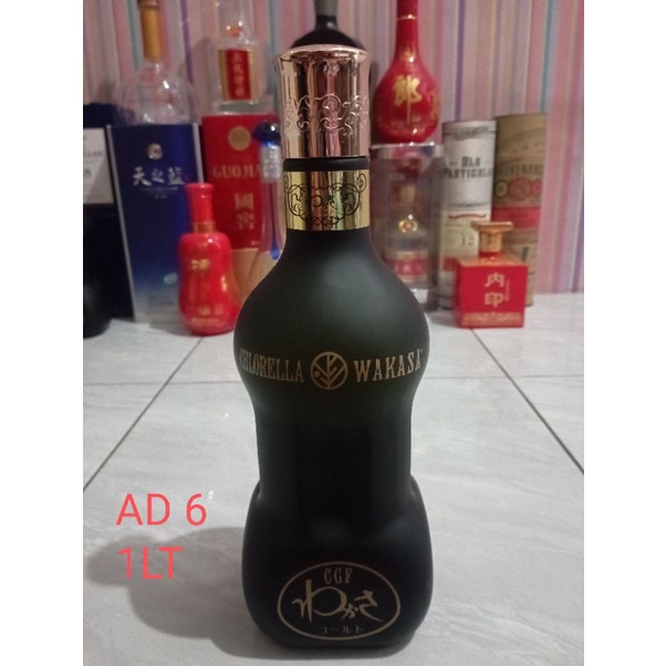 botol bekas chlorella wakasa hitam 1lt