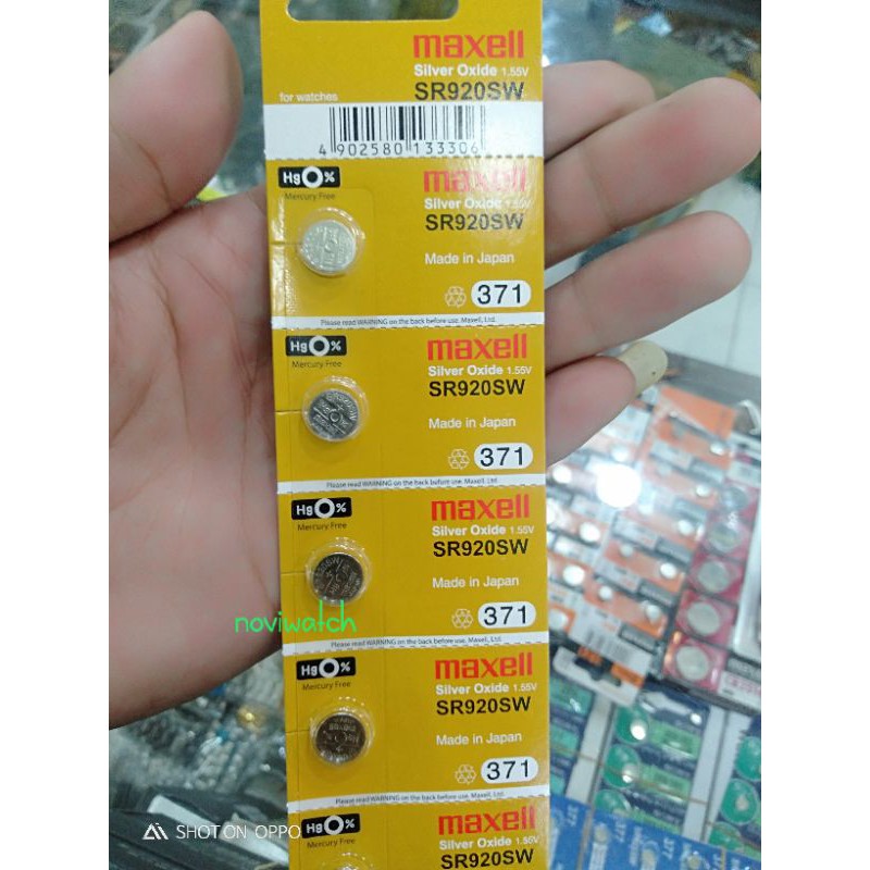 baterai original maxell 920 sr920sw 371