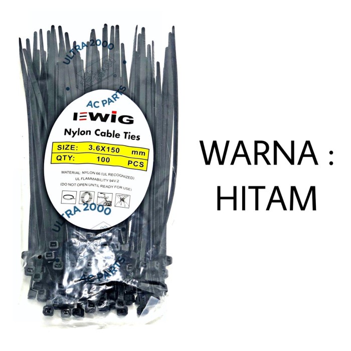 CABLE TIES / KABEL TIES WARNA EWIG 3.6 mm x 15 CM /  Tali Tis Pengikat Ripe Krek Kecil