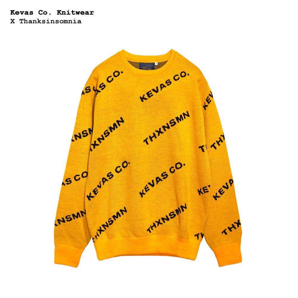 Jacquard Knitwear - Mustard Yellow Thanksinsomnia X Kevas Co