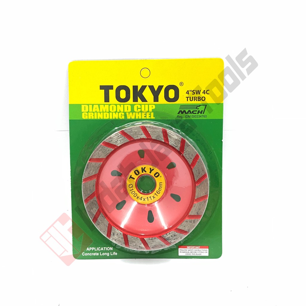 TOKYO CUP Diamond CUP Grinding Wheel 4 Inch TURBO ROW