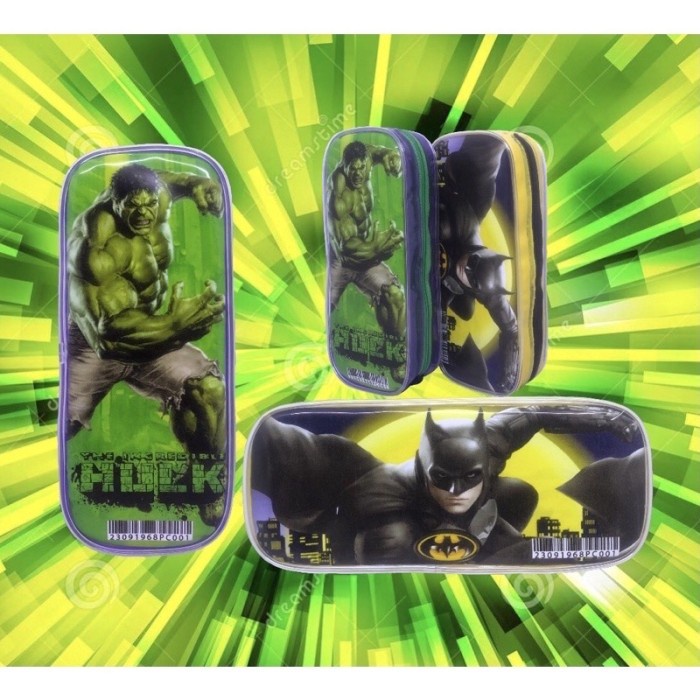 

Hari Ini Pencil Case - Tempat Pensil Segi 4 Hulk-Batman Hemat