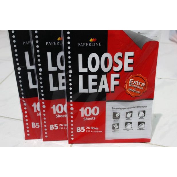 

♡ BESAR isi kertas file binder loose leaf paperline 100 sheets lembar B5 ✶