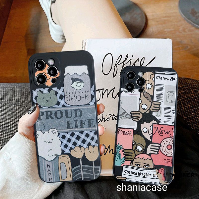 Casing Soft Case Import Motif Koran Retro untuk Vivo/Y21s/Y21T /Y21(2021)/Y33