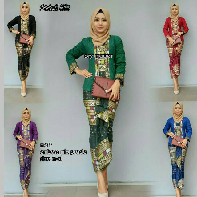 SETELAN KEBAYA MELODI LILIT MURAH KEBAYA RnB MURAH SETELAN KEBAYA MURAH BATIK MODERN KEBAYA PRADA