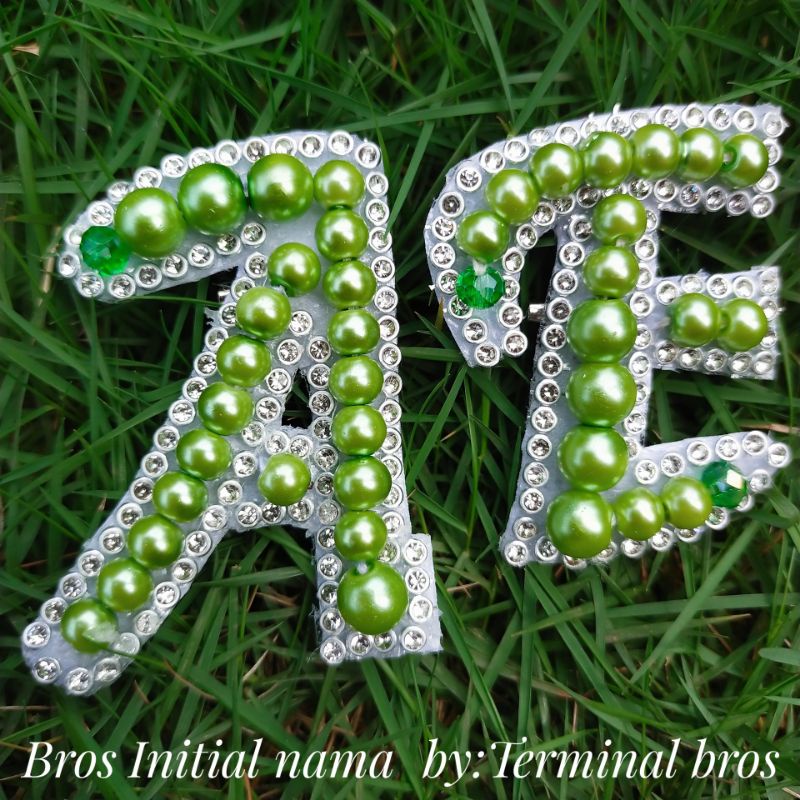 Bros Huruf Mutiara Hijau Bros Dada A-Z Bros Huruf Mutiara Premium