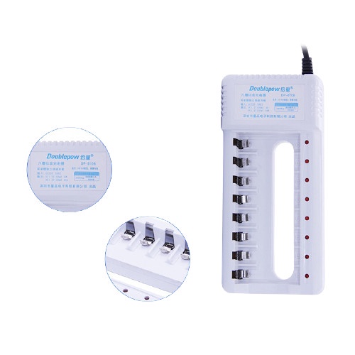 DOUBLEPOW Charger Baterai 8 slot for AA/AAA Ni-MH Ni-CD DP-B108