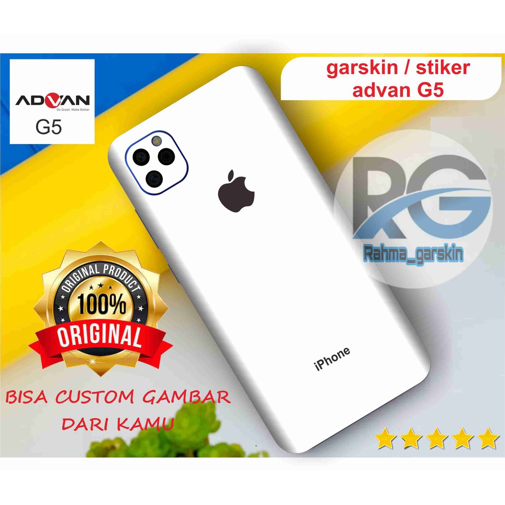 GARSKIN HP ADVAN G5 MOTIF IPHONE WHITE TOP 1 - FREE CUSTOM VIA CHAT