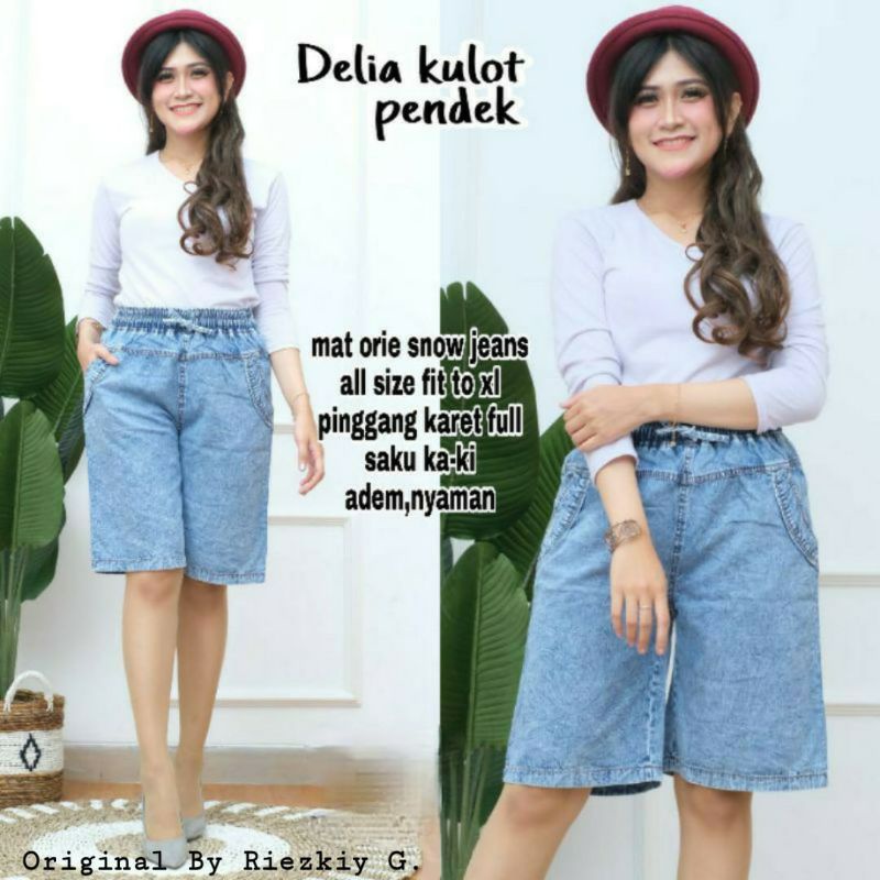 Celana Pendek Santai Wanita 3/4 // Celana Pendek Jeans Wanita // Hotpants Jeans // Celan Jeans Pendek Original