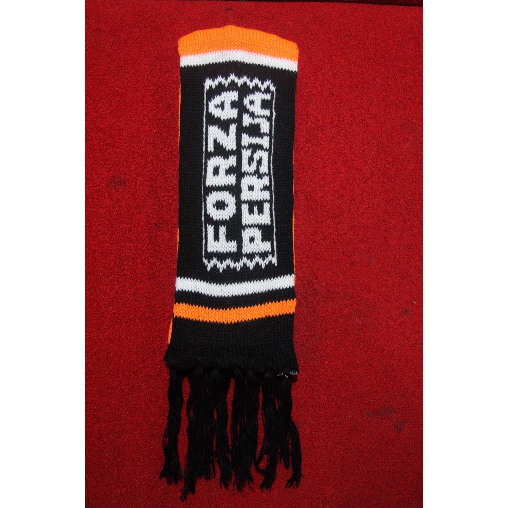 SYAL RAJUT SCARFT SUPORTER LIGA INDONESIA PERSIJA JAKARTA MIN ORDER 10 PCS