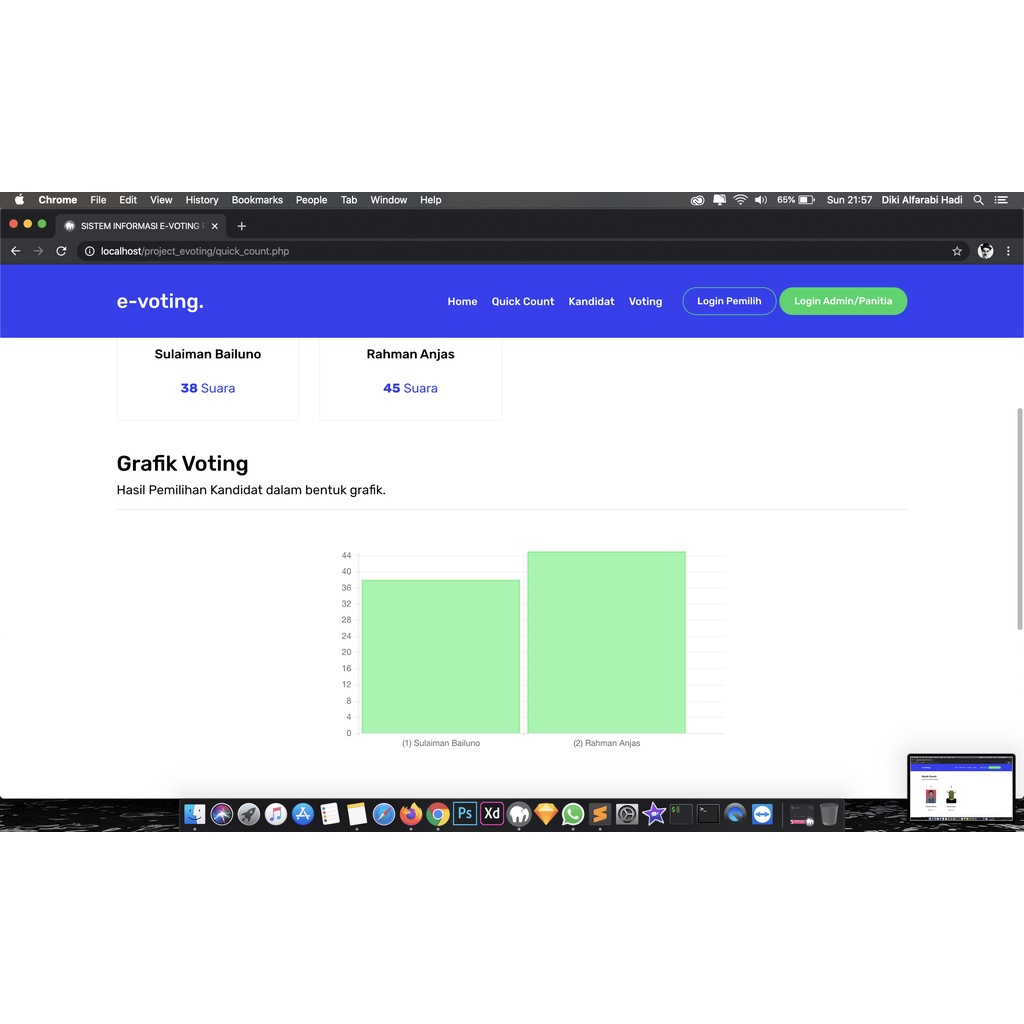 Aplikasi Web E-Voting Menggunakan PHP dan MySQLi