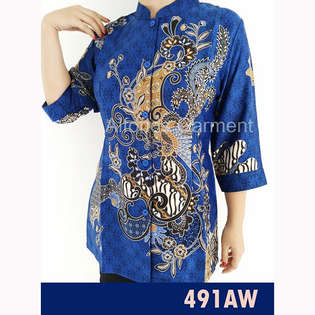 Blouse Batik Modern Wanita, Batik Keraton 491AW
