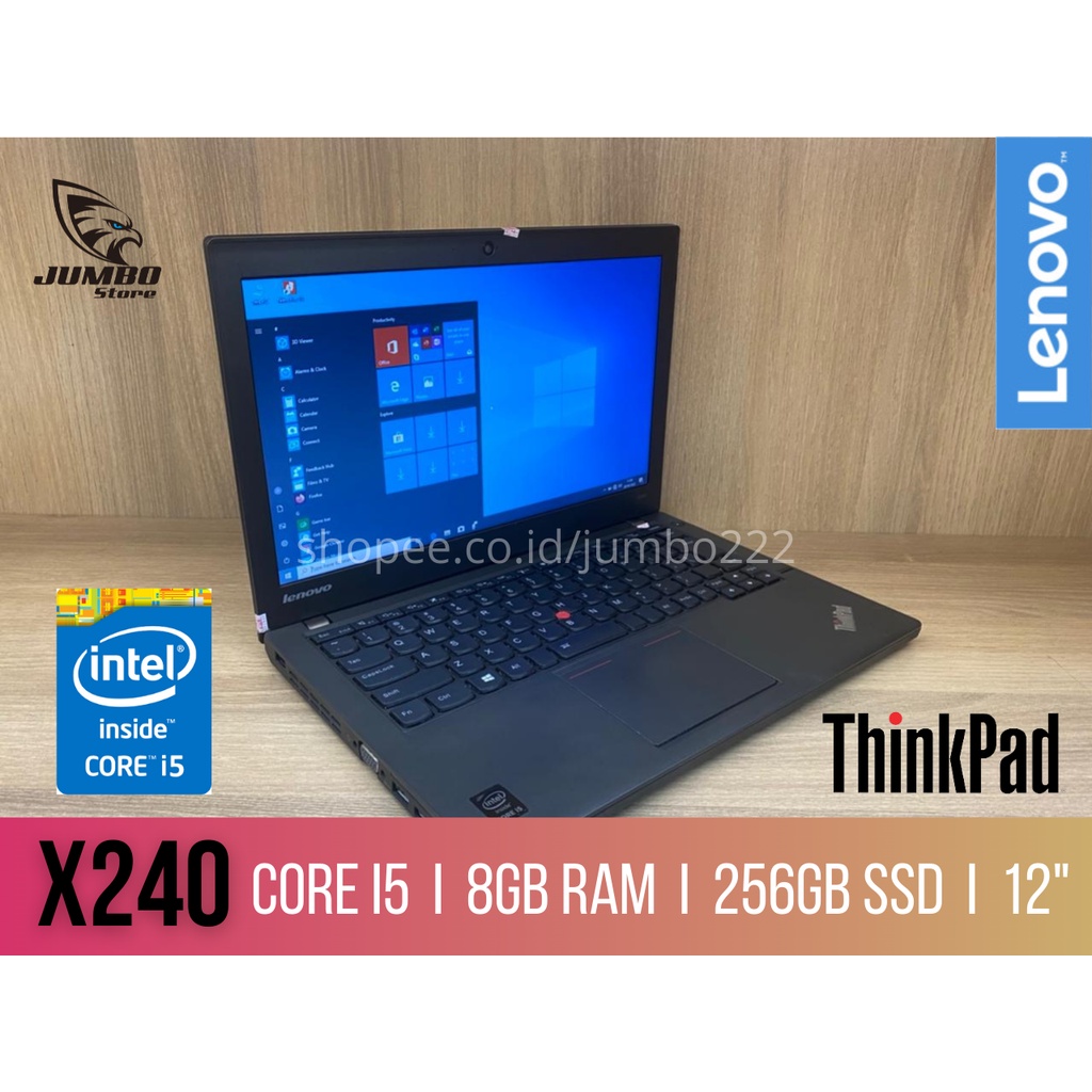 laptop lenovo thinkpad x240 core i5 4th gen 8gb ram 256gb ssd display 12 camera