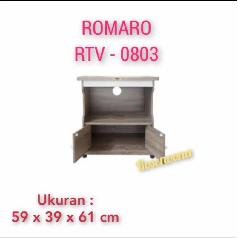 Rak Tv Rak Buku Rak Serbaguna Meja Kecil Romaro RTV 0803 Nakas Minimalis