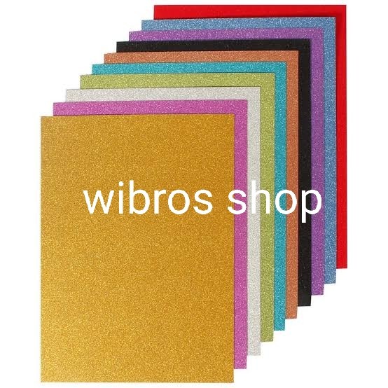 

Senikertas- Glitter Paper / Kertas Glitter 40X60 250Gsm - Orange -Kertas-Seni.