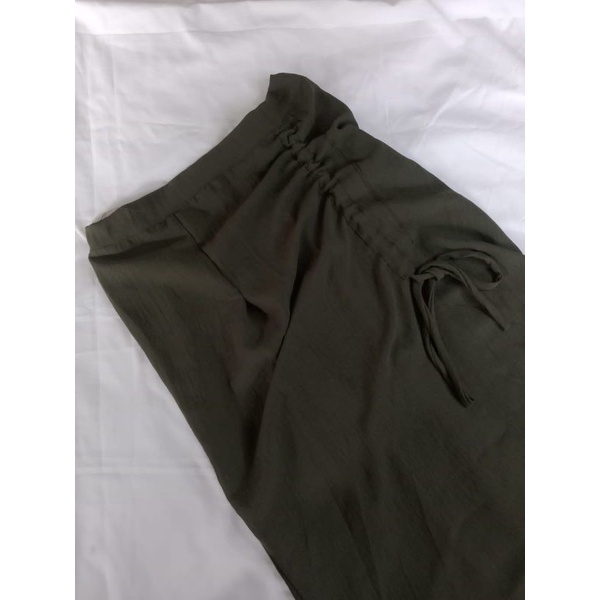 Rok Serut Crinkle airflow premium/Rok wanita Cringkel/rok serut kringkel korean skirt-army