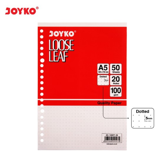 

JOYKO LOOSE LEAF A5 TITIK ISI 50 LEMBAR / LOOSE LEAF JOYKO A5 50 TITIK