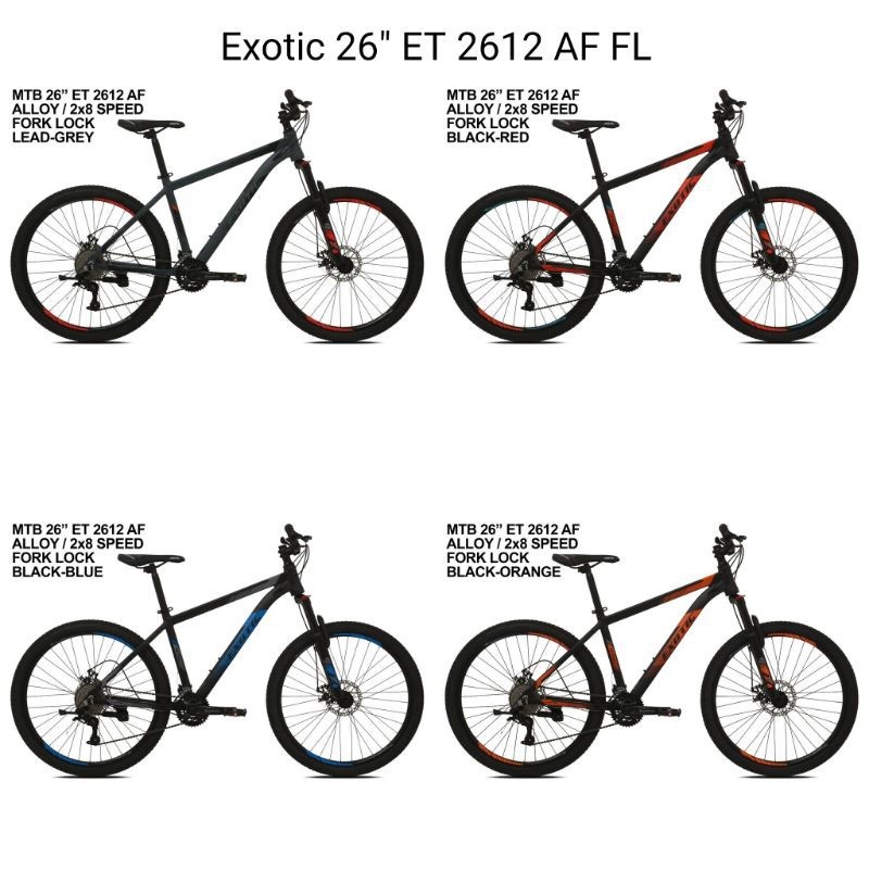 Sepeda Gunung / MTB 26 Exotic 2612 AF FL